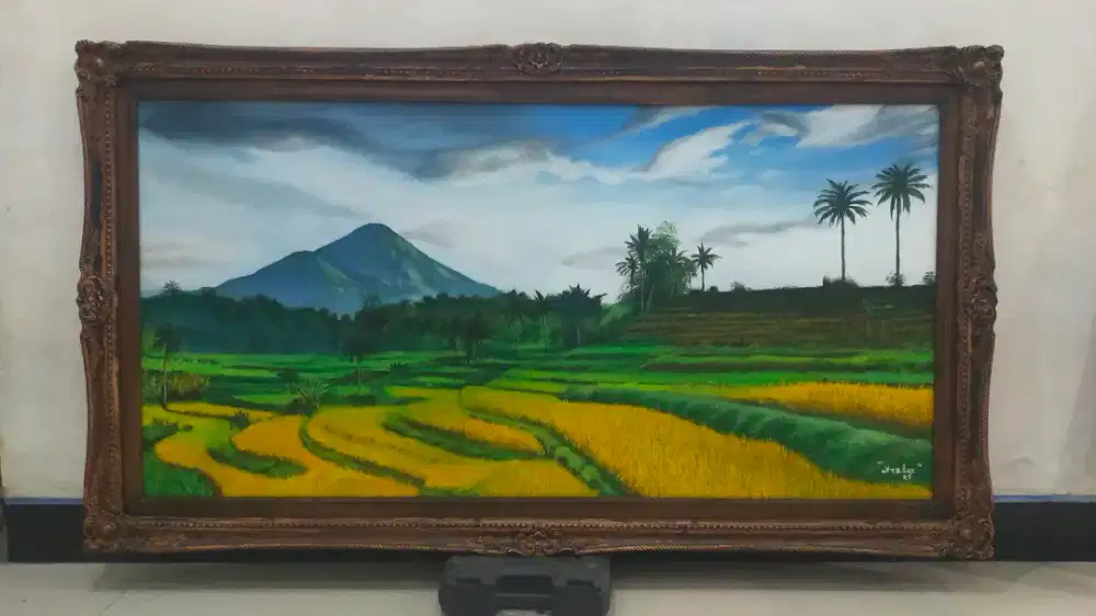 Lukisan gunung dan sawah terasering