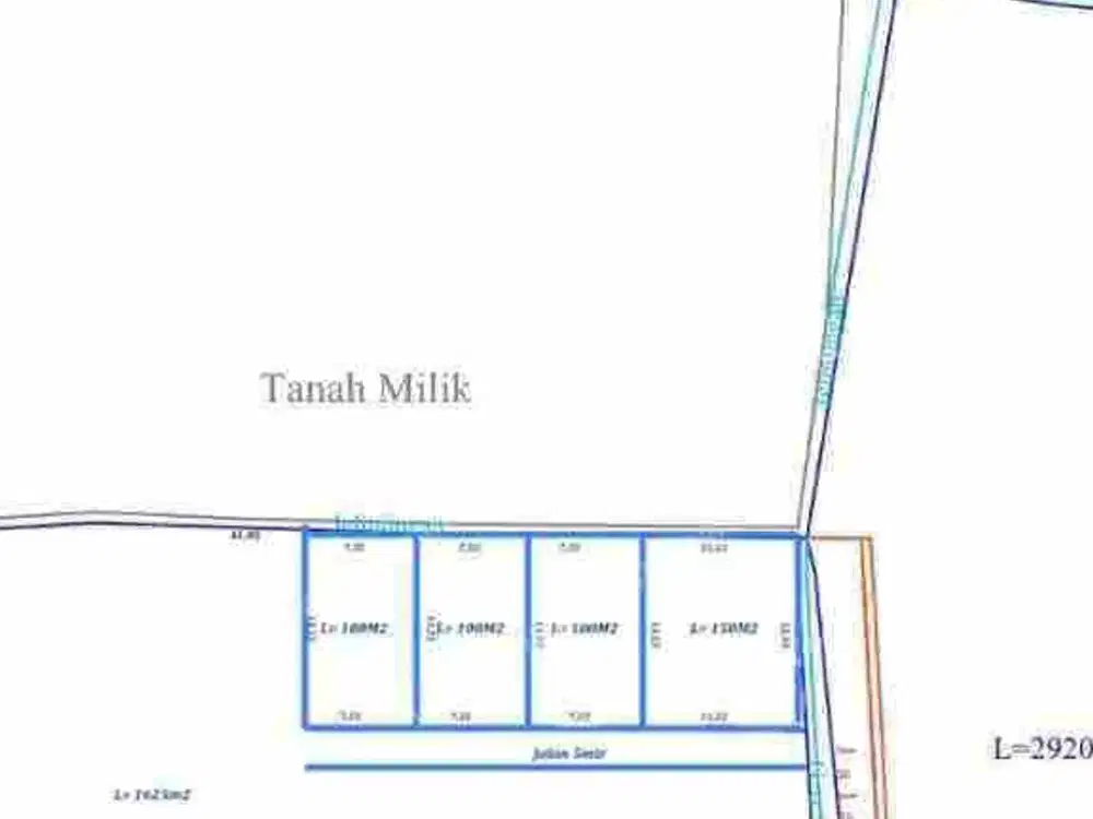 Dijual Tanah Kavling ITR Pemukiman di Dalung, Akses Jalan 5 Meter
