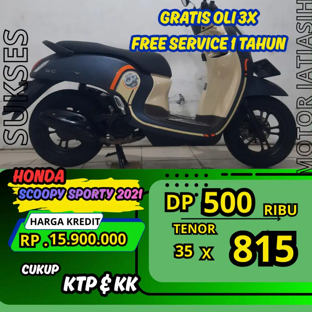 PROMO DP MURAH HONDA SCOOPY SPORTY 2021 DP 500 RIBU BISA CASH/KREDIT