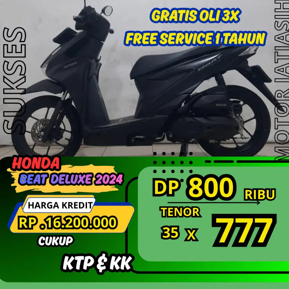 PROMO DP MURAH HOBDA BEAT DELUXE 2024 DP 800 RIBU BISA CASH/KREDIT
