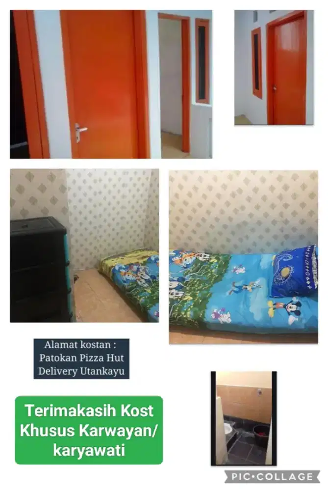 Kost murah kamar mandi dalam