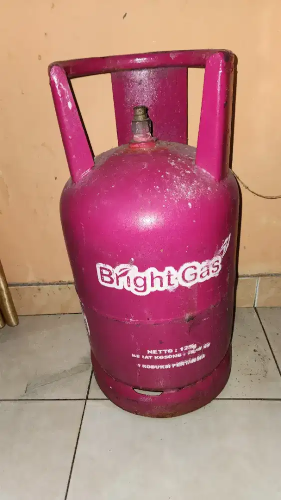 Tabung bright gas 12 Kg pink, kosong