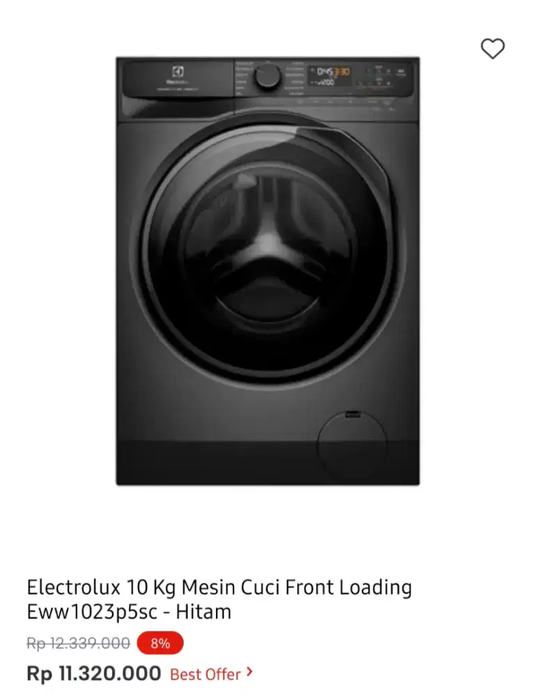 WM ELECTROLUX 10KG 100% CUCI KERING