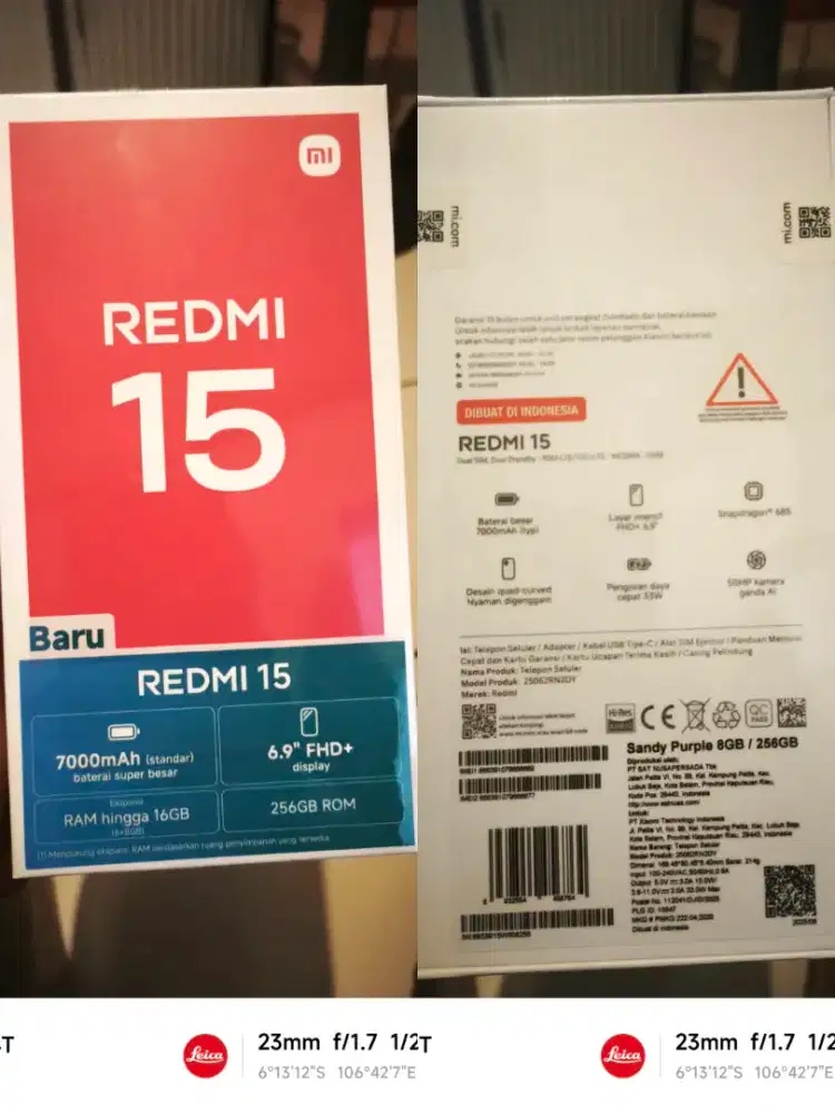 Redmi 15 Ram 8/256 baru segel