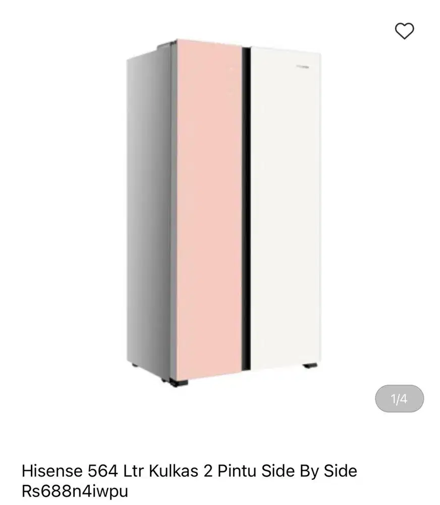 HISENSE Kulkas 2 pintu side by side bisa cicilan syarat ktp