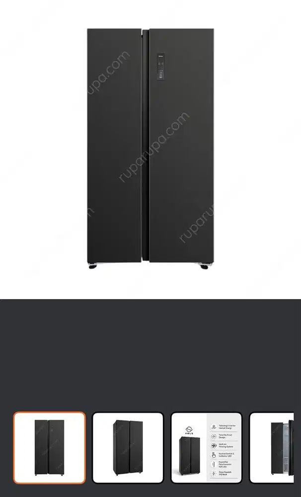 kulkas kels 2 pintu sbs -hitam