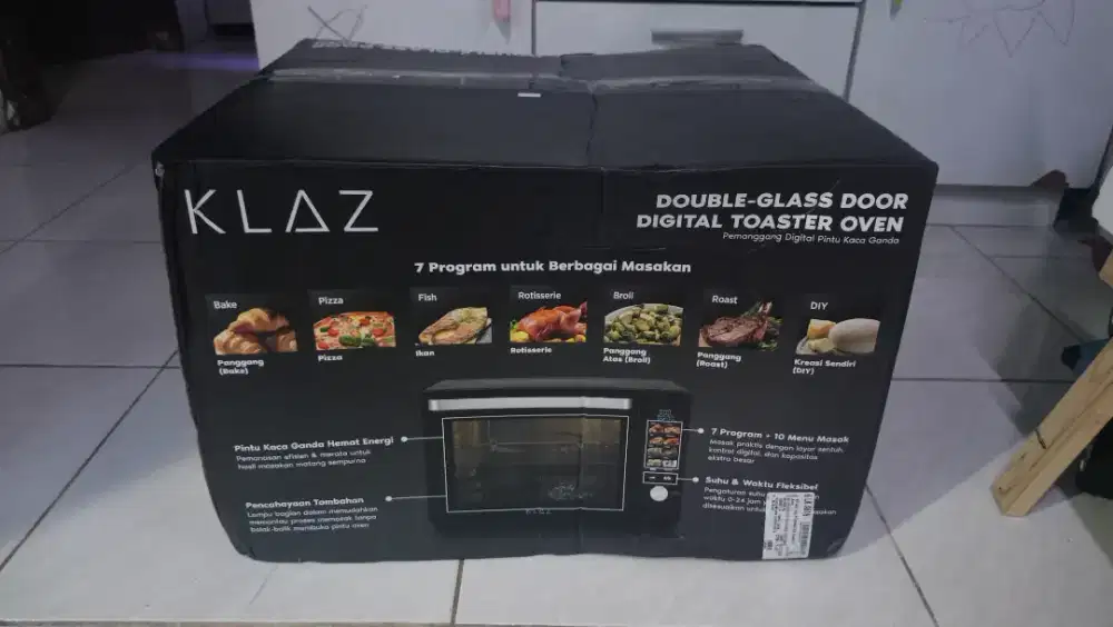 Oven Listrik Digital AZKO 38 Liter – Baru, Lengkap & Siap Pakai