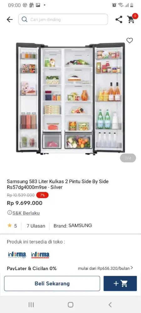 Samsung kulkas sbs