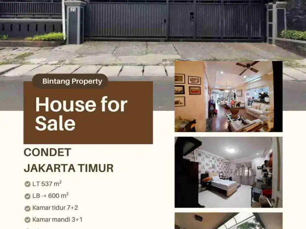 DIJUAL RUMAH MEWAH DI CONDET BATU AMPAR JAKARTA TIMUR