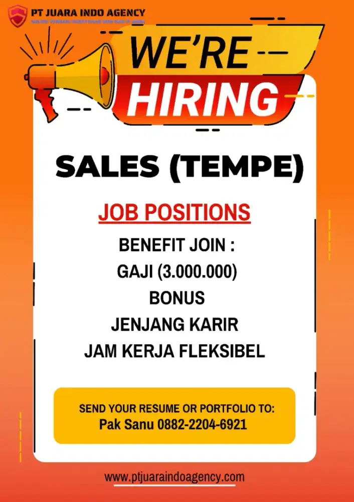 Sales Kanvaser (Produk Tempe)