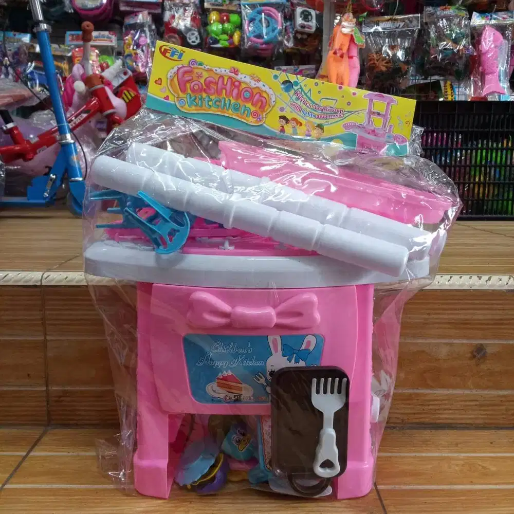 mainan anak set kompor masakk-masakk