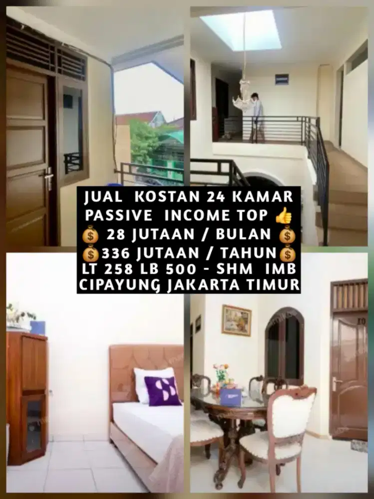 JUAL KOST KOSAN 24 KAMAR DI CIPAYUNG JAKARTA TIMUR