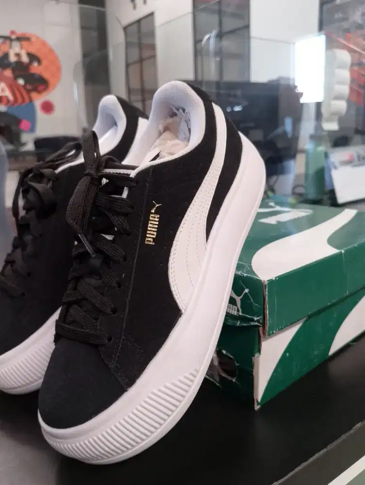 Sepatu Puma Suede Mayu Puma Black -White
