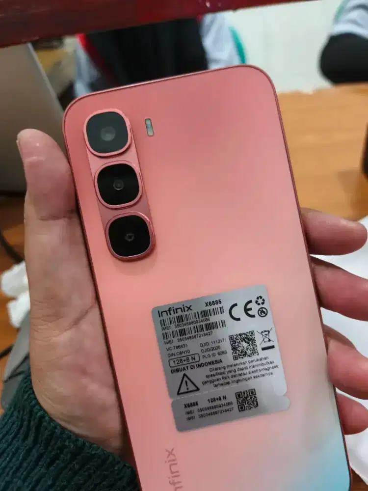 Jual infinix hot 60 pro 8/128 new like new warna pink