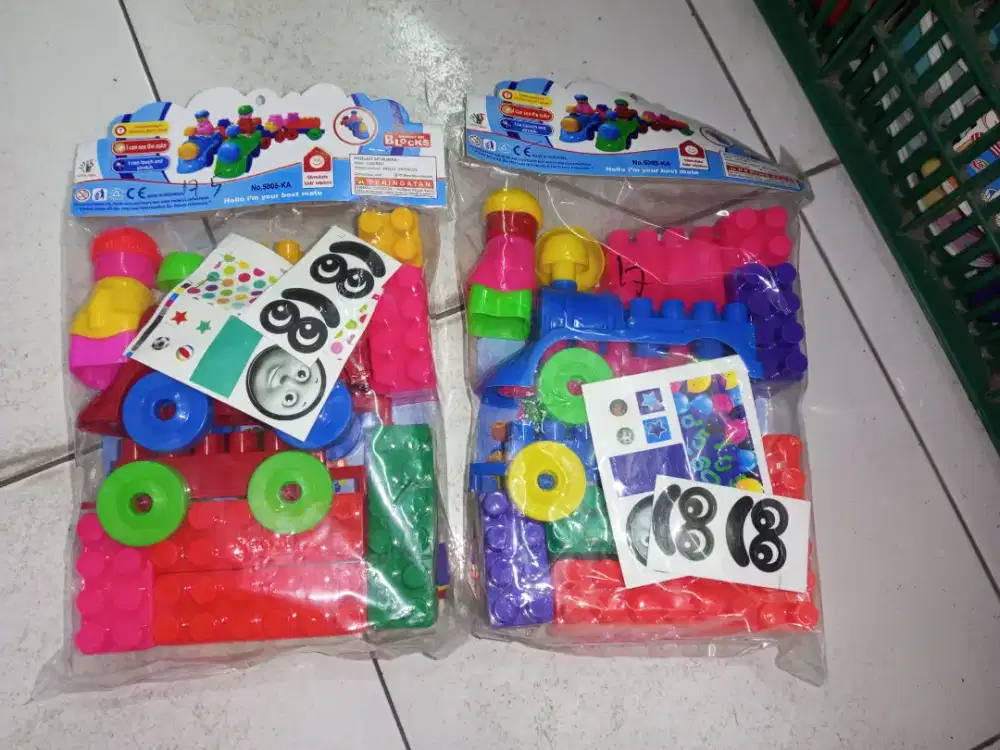 Mainan anak Lego block kereta