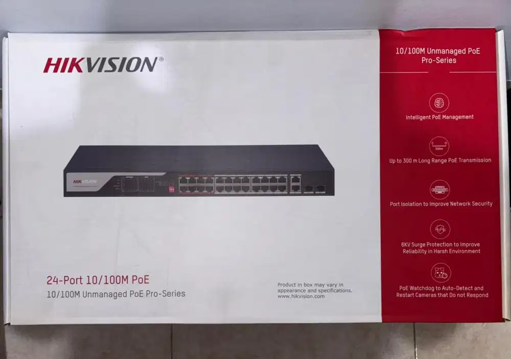 HIKVISION POE SWITCH 24 Port + 2 Gigabit Uplink