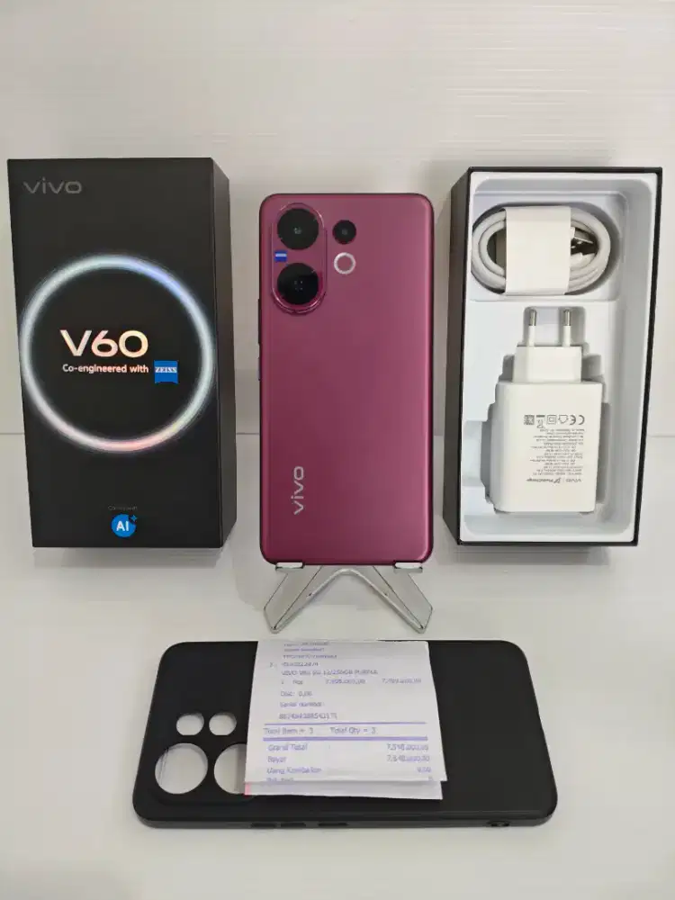 Vivo V60 5G 12/256 Gb Likenew 100% Ex Review Garansi Nov 26 bs TT/BT..