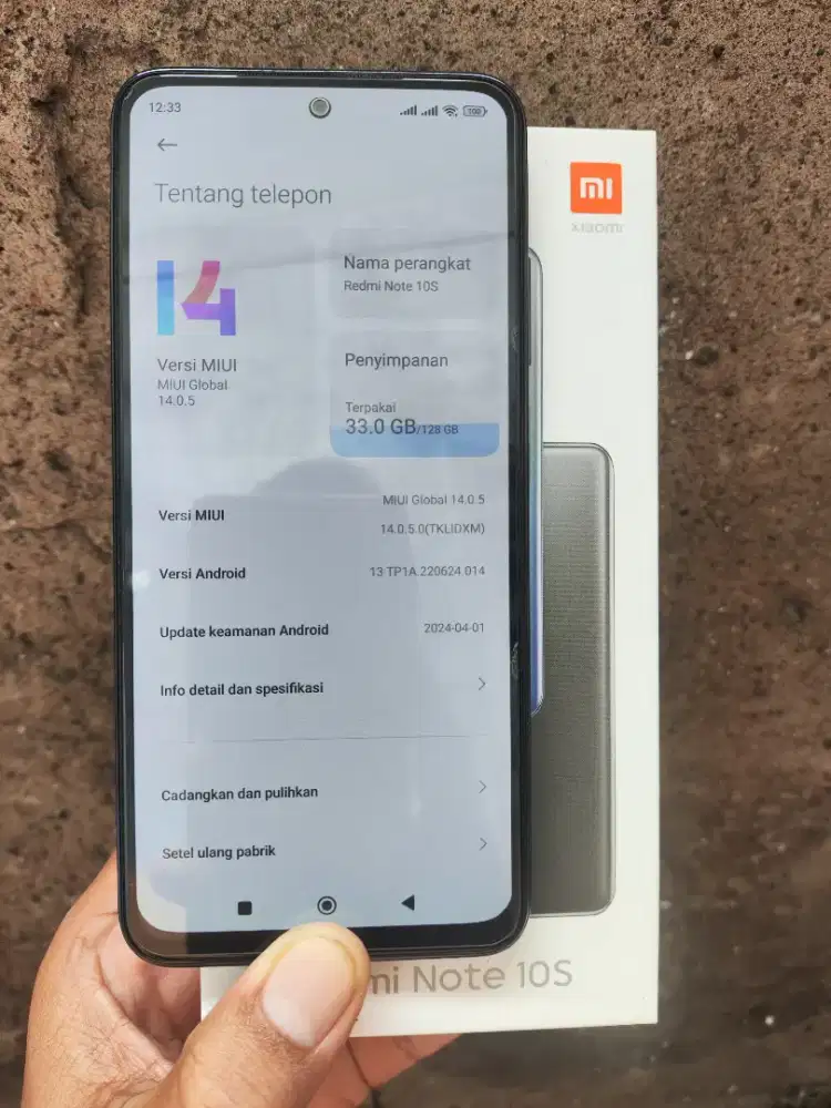 Jual Redmi Note 10S 8/128 GB Fullset Garansi Resmi