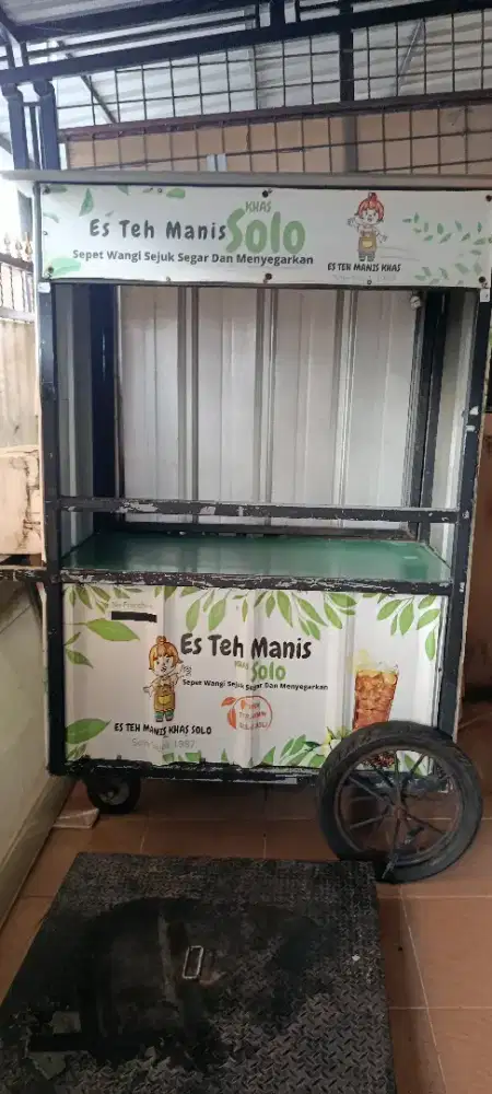 Gerobak Teh Solo rangka holo 4x4