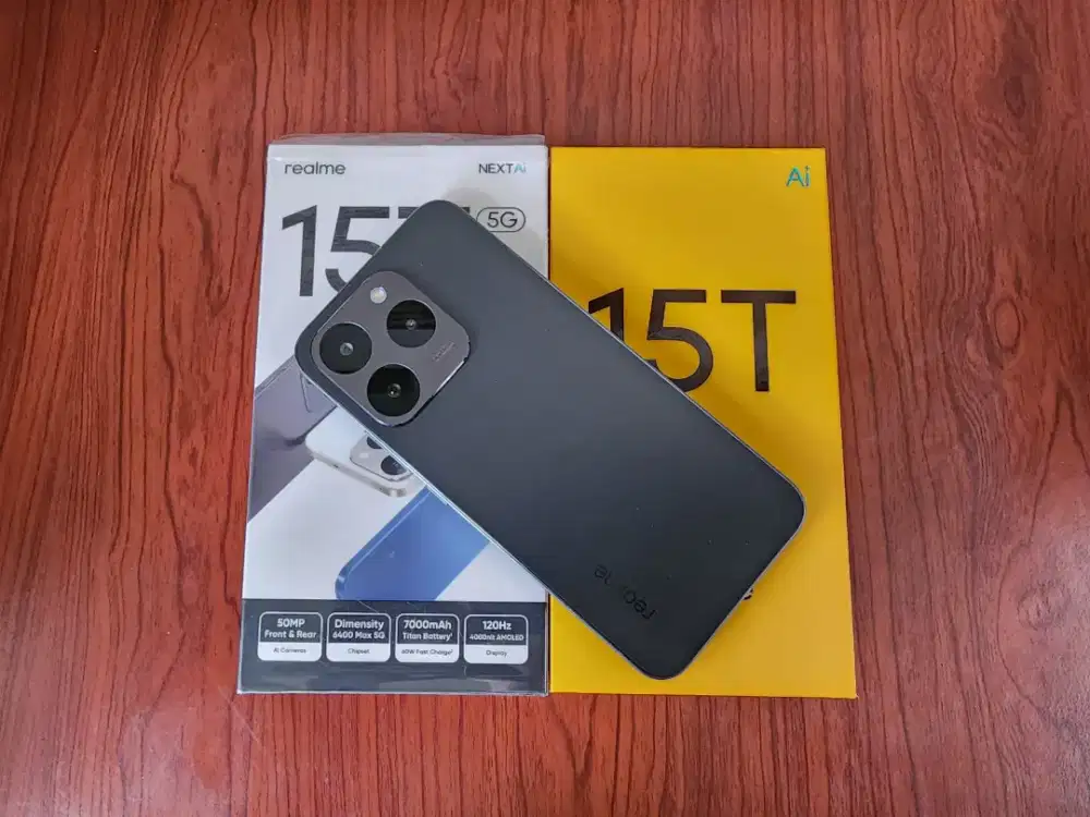 New BNOB! Realme 15T 5G 8/256GB Black, Garansi Resmi 1 Tahun