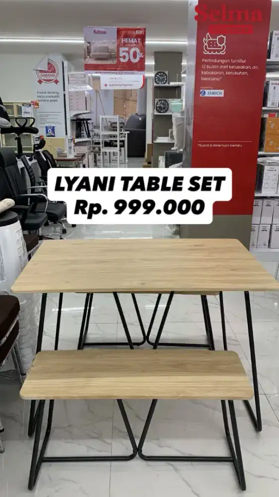 Promo !! Set meja makan Lyani