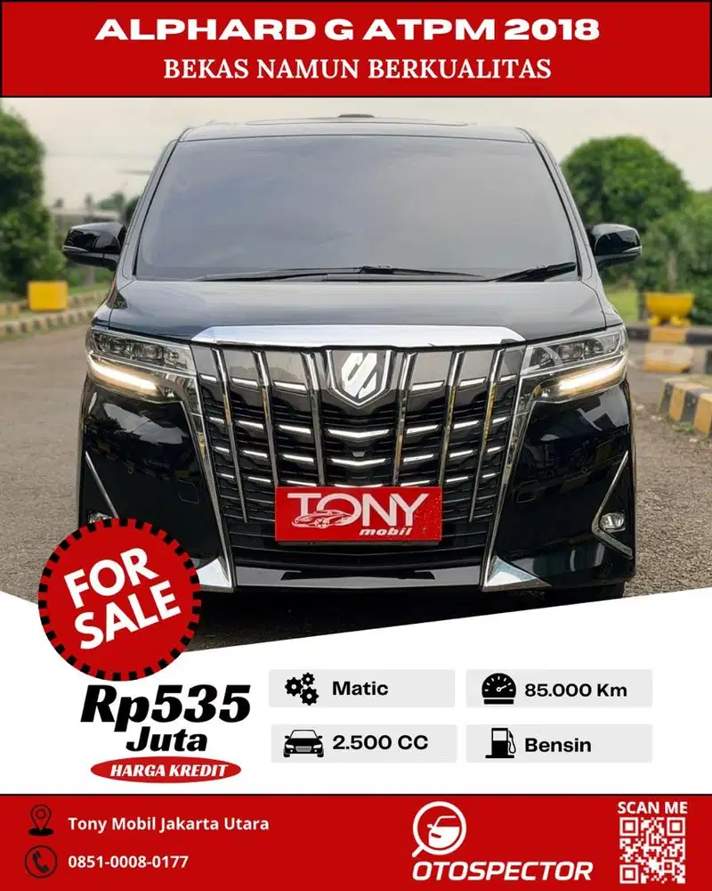 Toyota Alphard 2.5 G ATPM Facelift 2018 Hitam