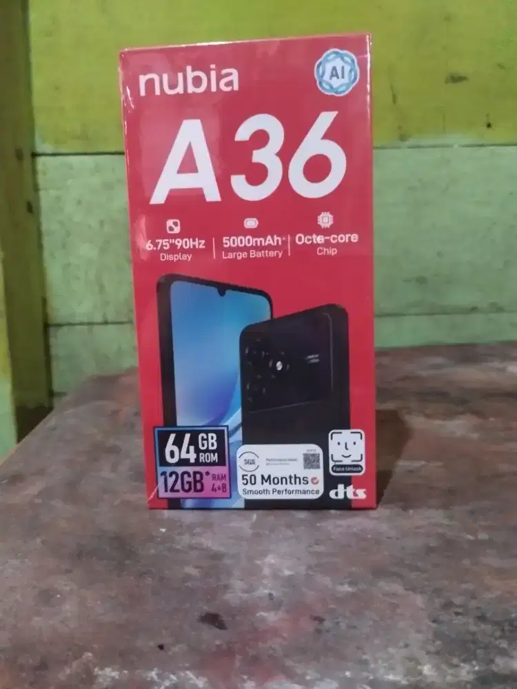 Nubia a36 baru segel