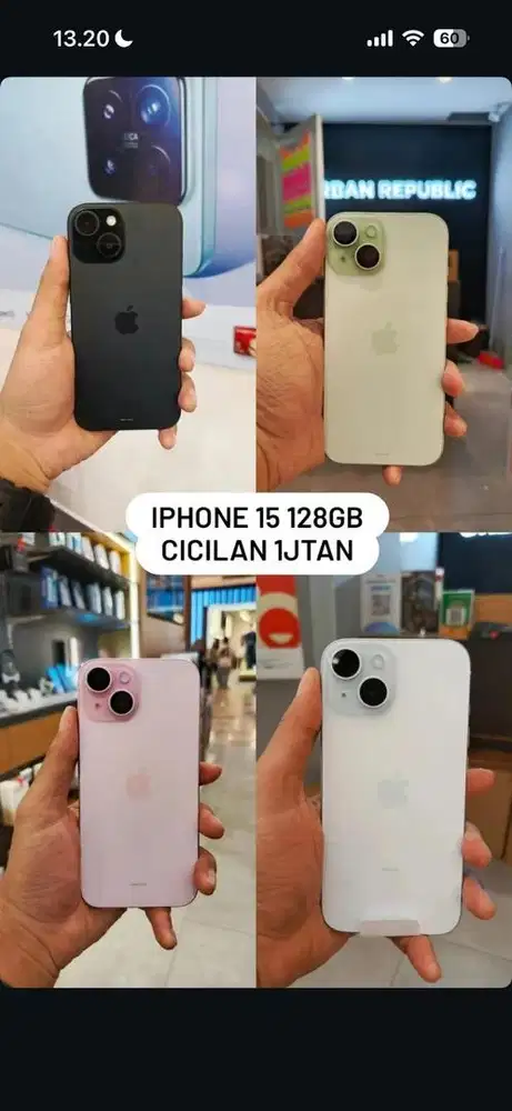 KREDIT IPHONE 15 , Syarat hanya ktp bebas 1x angsuran