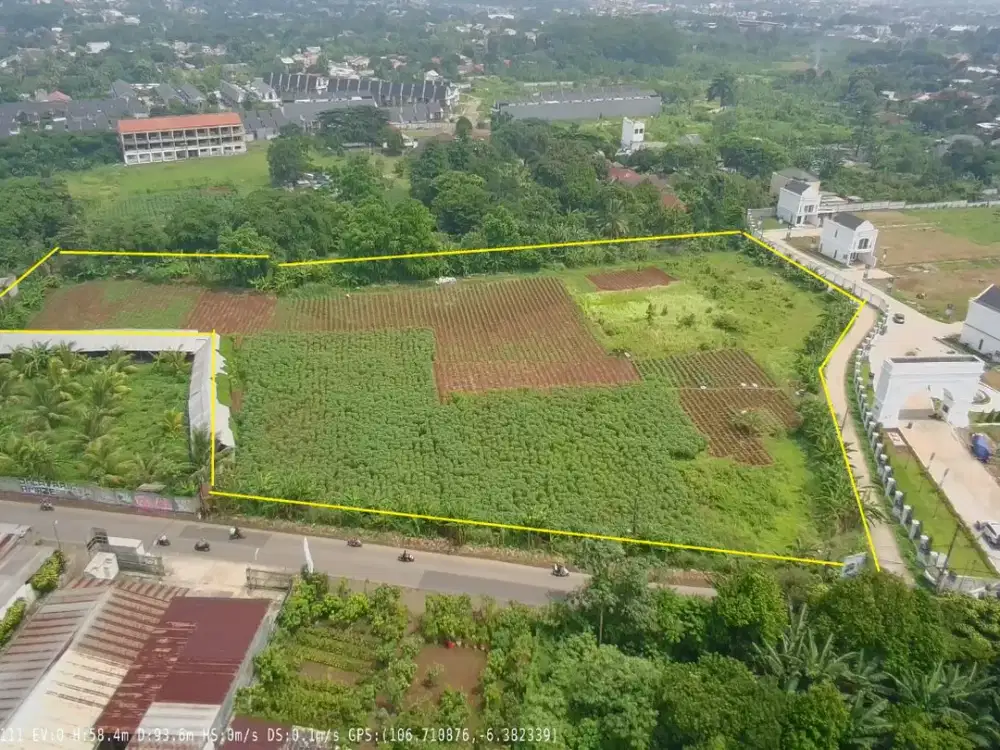 Tanah strategis di area jl permata Gunung Sindur