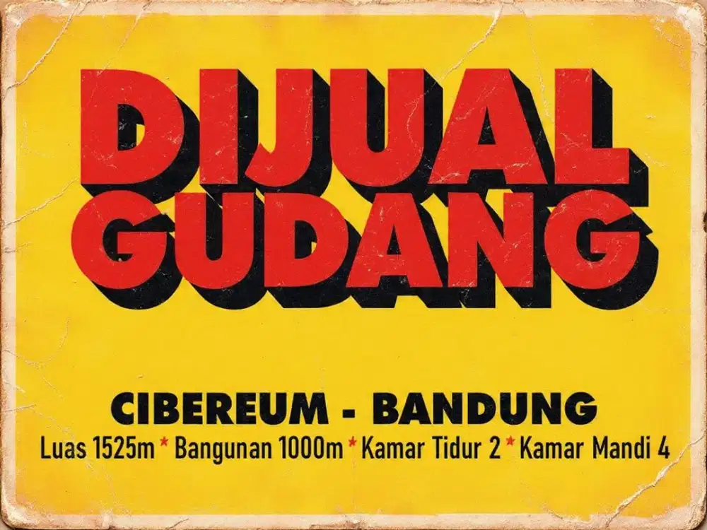 JUAL GUDANG MURAH CIBEREUM, BANDUNG, CIMAHI, ANDIR, SUDIRMAN, RAJAWALI,