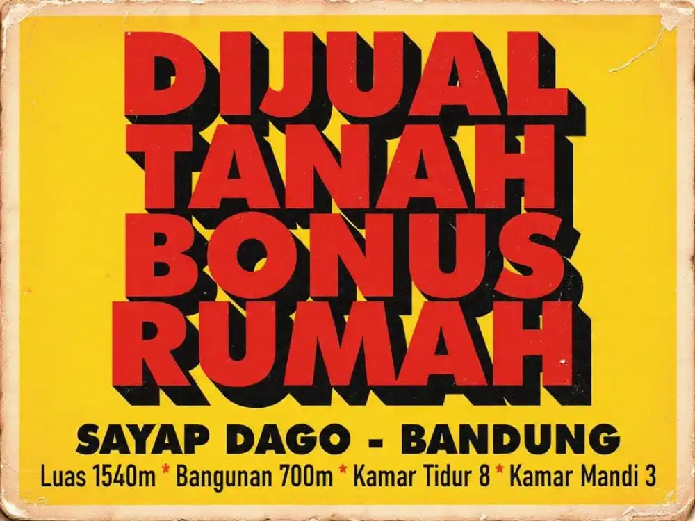 JUAL TANAH BONUS RUMAH LOKASI PRIME DI, SAYAP DAGO, DAGO, CISITU, DIPATIUKUR, CIHAMPELAS, TAMAN SARI, BANDUNG.