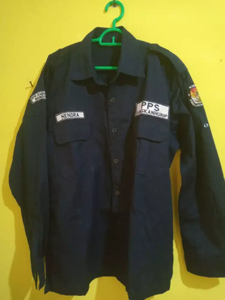Kemeja PDL tangan panjang warna navy