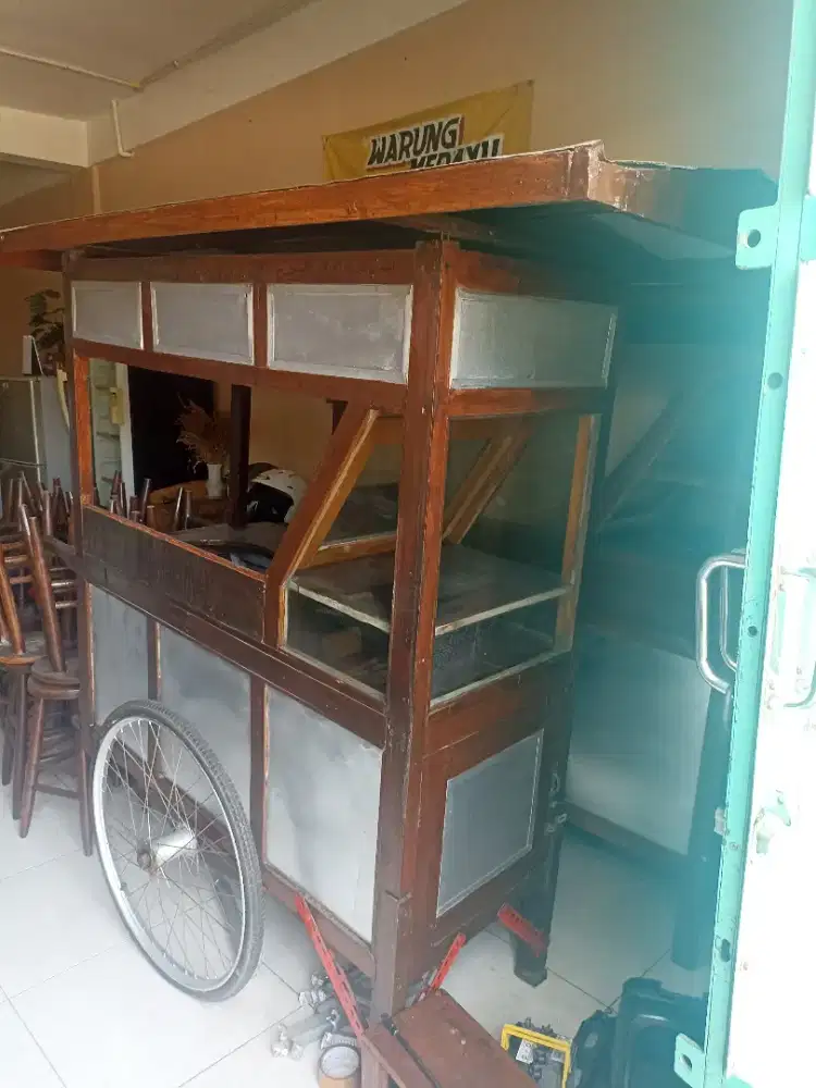 Rombong Kayu kuat repaint mulus terawat, kuat