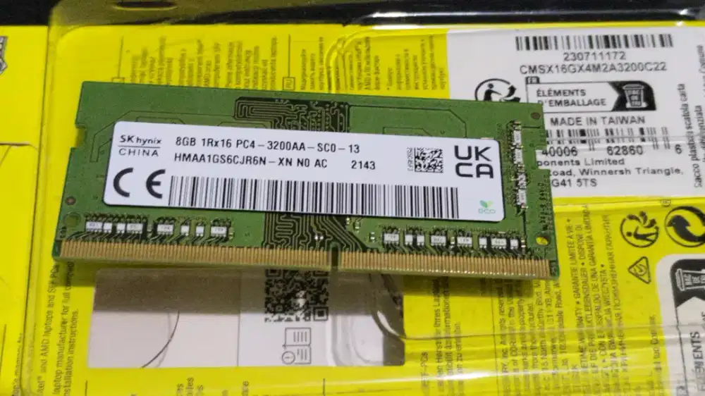 RAM 8GB SKhynix PC4 3200mhz