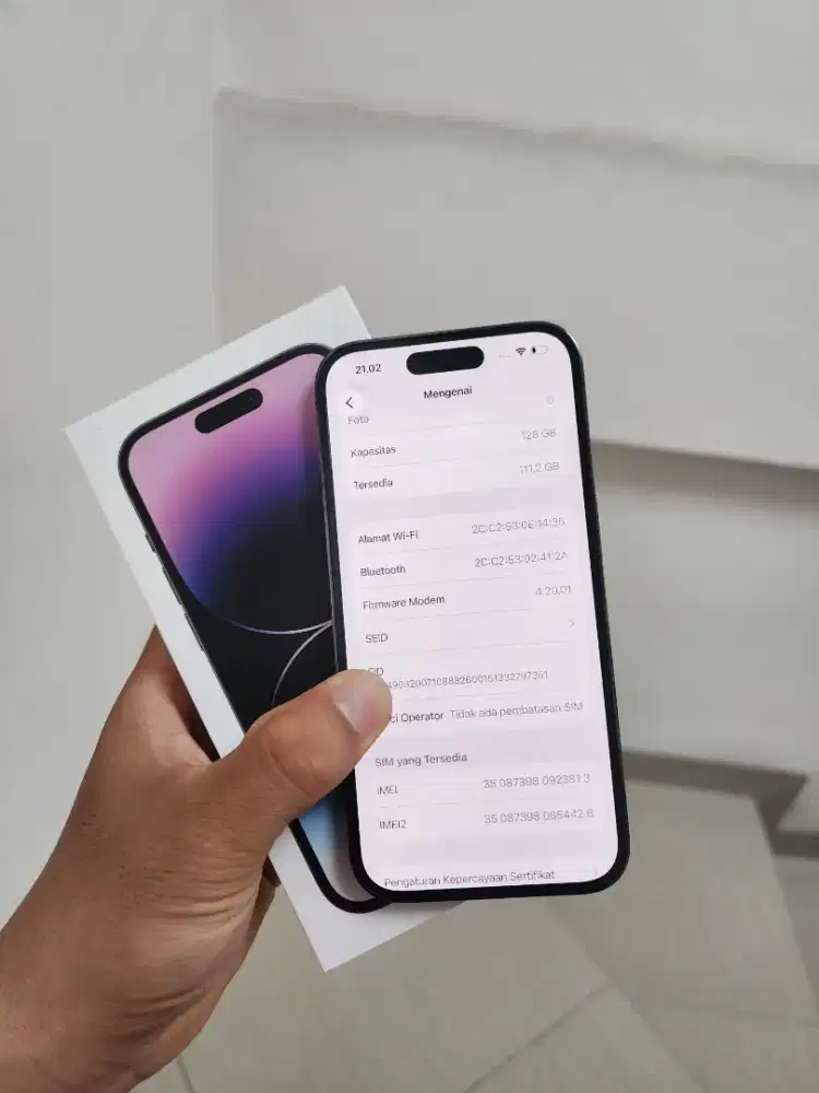 Iphone 14 Pro 128GB Purple Resmi