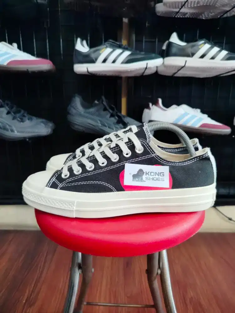 SEPATU CONVERSE CT X CDG LOW BLACK WHITE 41