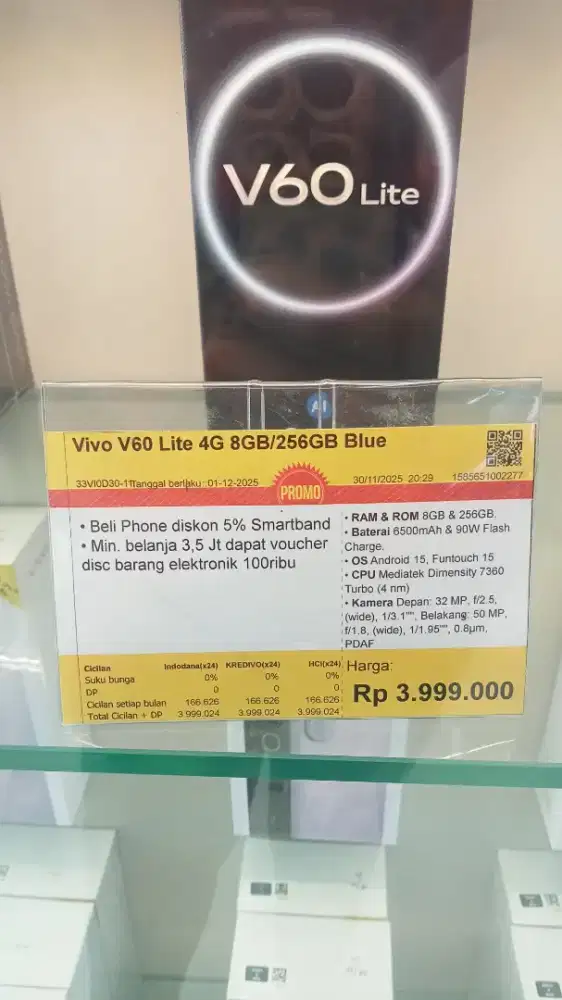 Cicilan handphone vivo v60 lite 4G 8 256GB