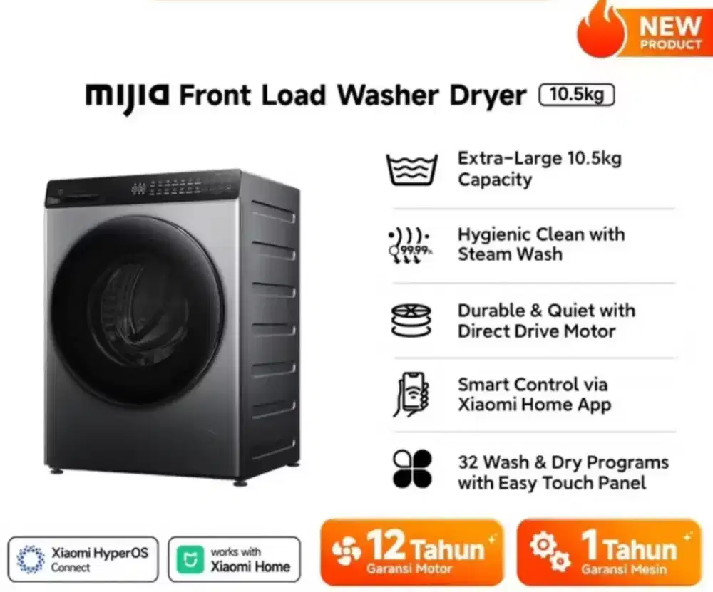 Mesin cuci Xiaomi 10.5 ltr