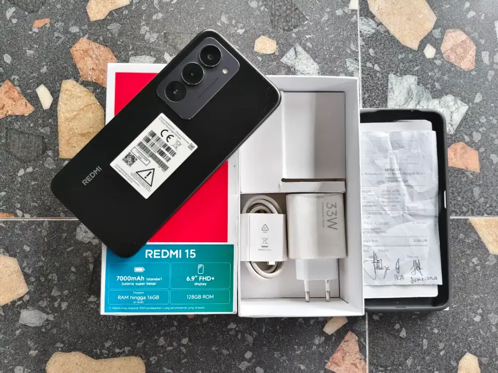 Redmi 15 baterai 7000mah ram 8/128 fullset