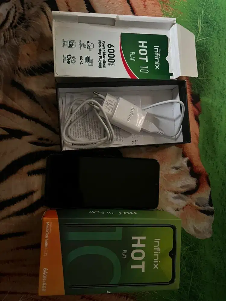 infinix hot 10 play 4/64 fullset