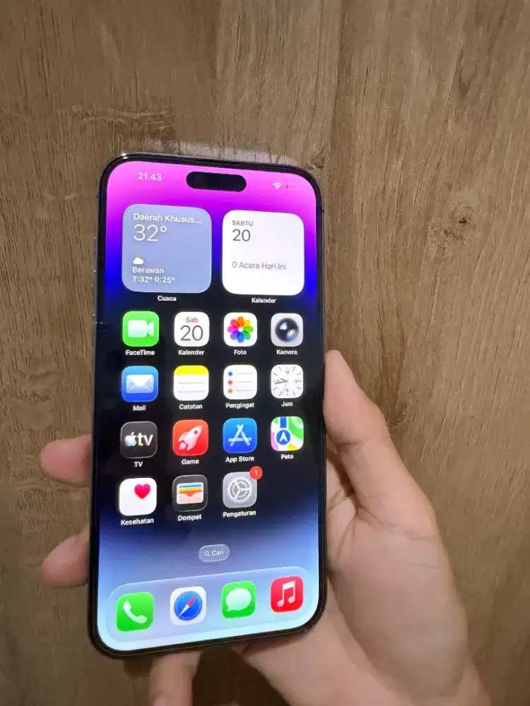 Iphone 14 Promax 128 Gb ungu Resmi ex Ibox