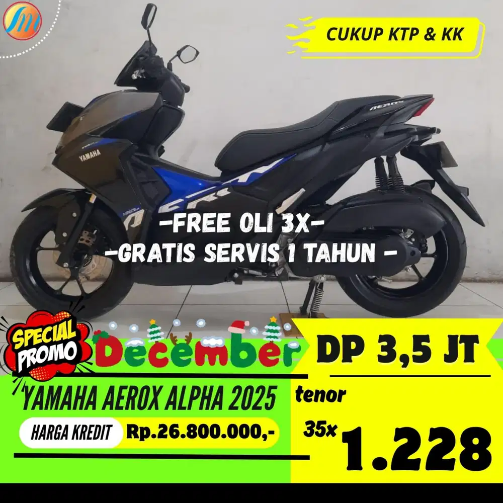 YAMAHA AEROX ALPHA 2025 KREDIT MURAH ANGSURAN TERJANGKAU BERGARANSI