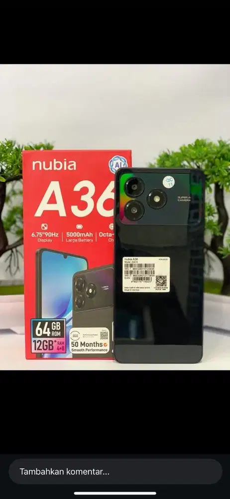 Nubia A36 Baru & garansi
