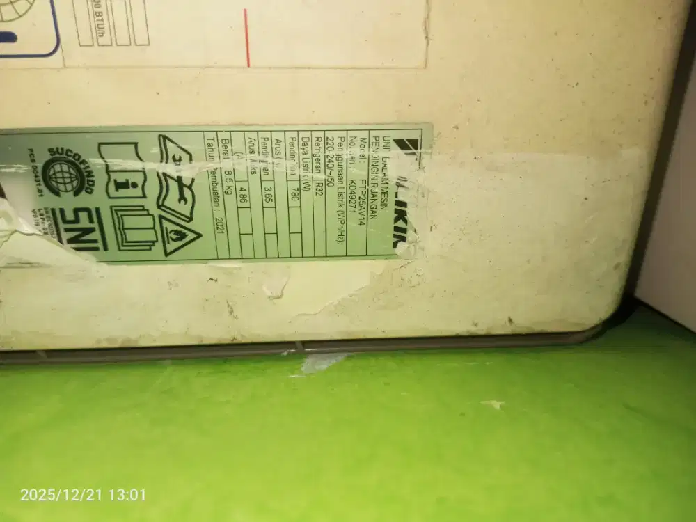 Modul indoor Daikin Malaysia tipe FTP