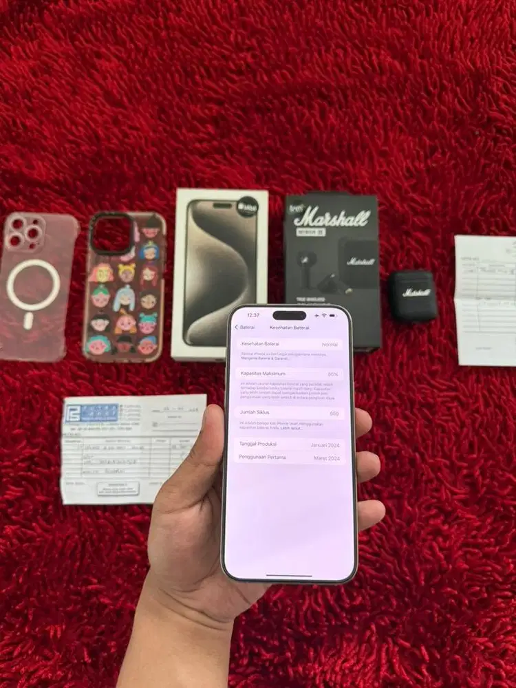 iphone 15 Pro Max 256gb iBox + TWS Marshall Minor III Original TAM