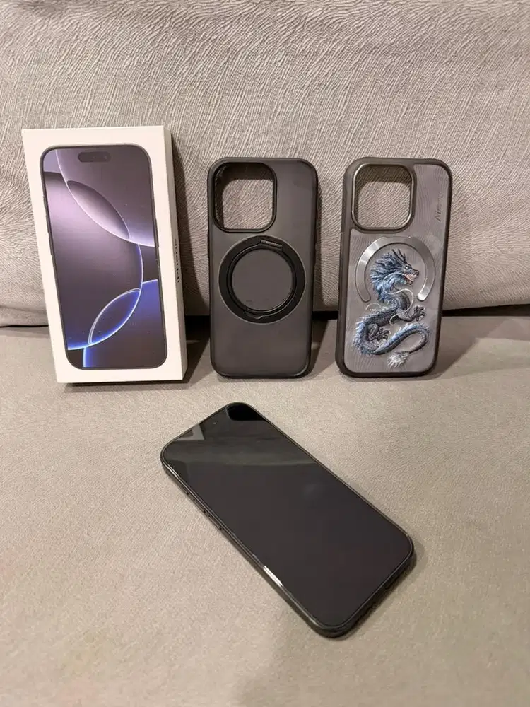 Apple Iphone 16 Pro Black 256GB Fullset Mulus BH 100%