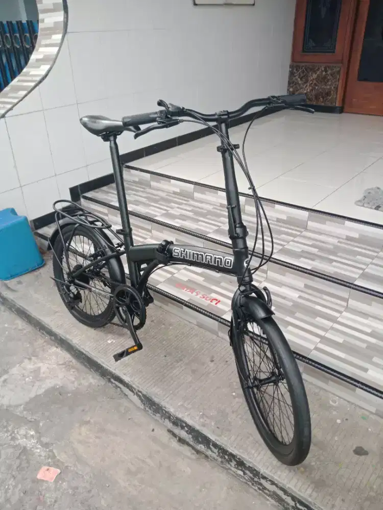 Sepeda Lipat BASIC JIEYANG 6 SPEED CUSTOM BAGUS UK. 20 SIAP PAKE NEGO