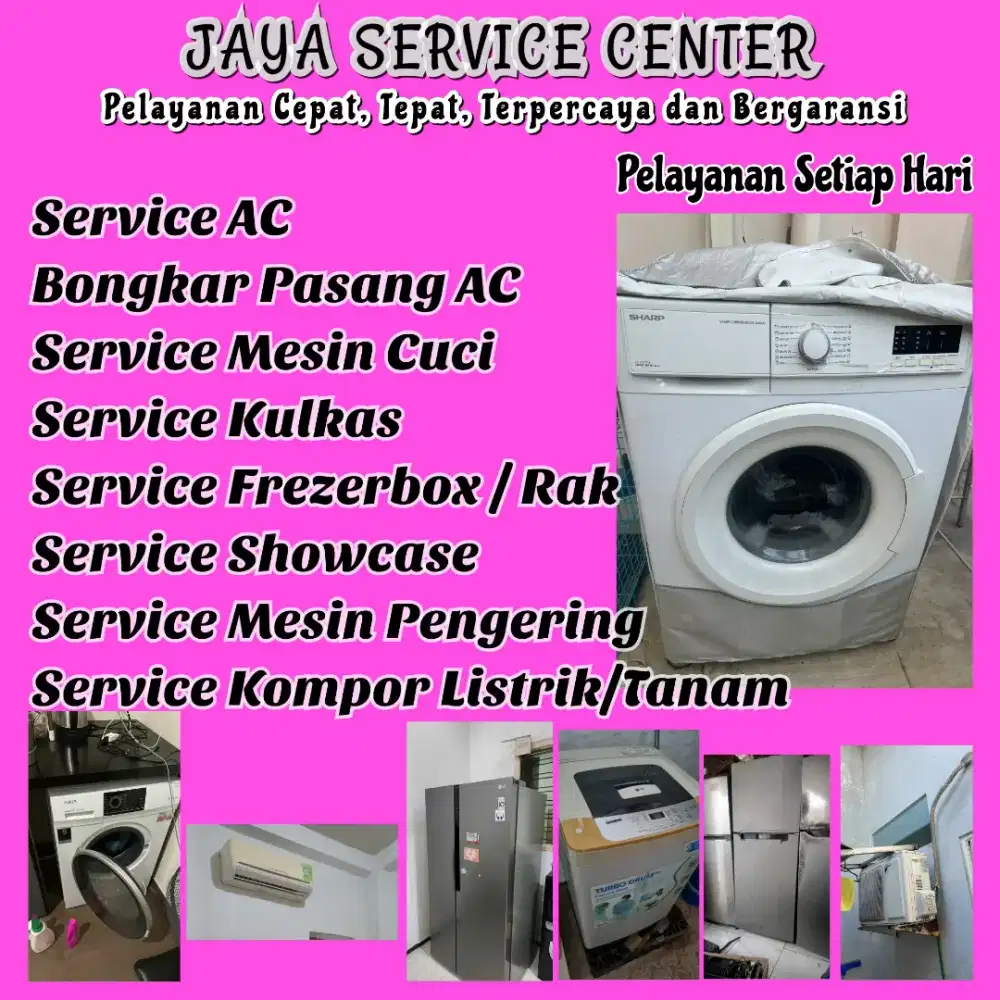 Service Mesin Cuci Bongkar Pasang AC Servis AC Kulkas Frezerbox Waru