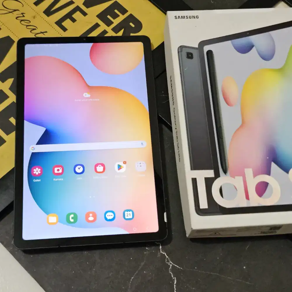 SAMSUNG GALAXY TAB S6 LITE  S PEN WHITBOX 4/128 GB RESMI EX SEIN