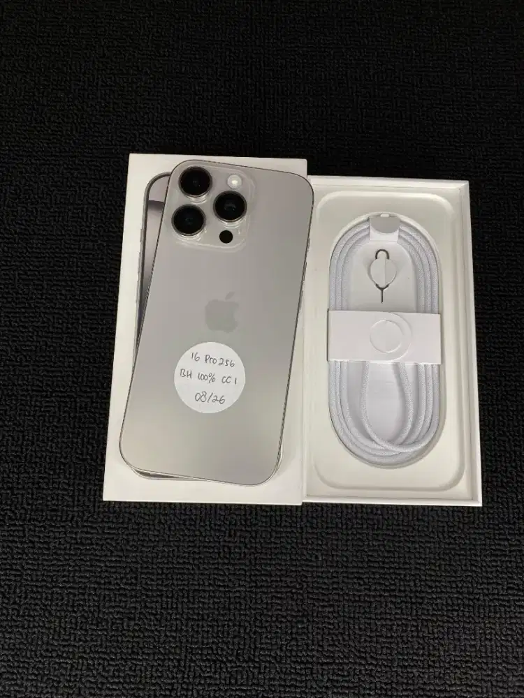 iPhone 16 Pro 256 ibox BH 100% CC 1x Natural Titanium